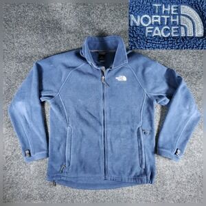 The North Face Jacket‎ Men's M Blue Fleece Full Zip Outdoor Hiking Coat